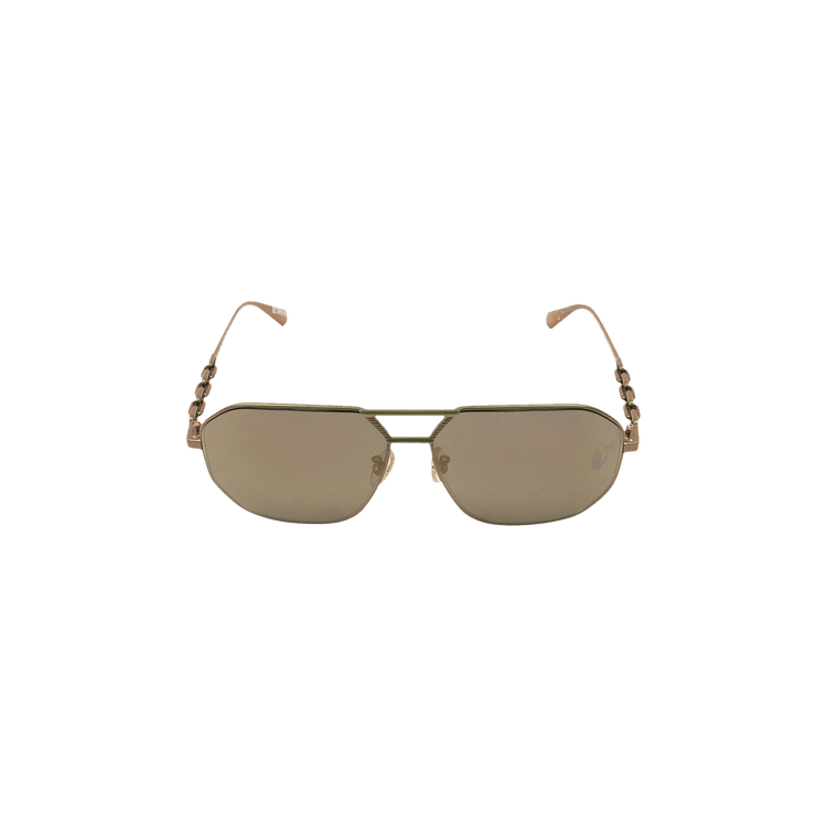 Off-White Wright Metal Sunglasses — Green