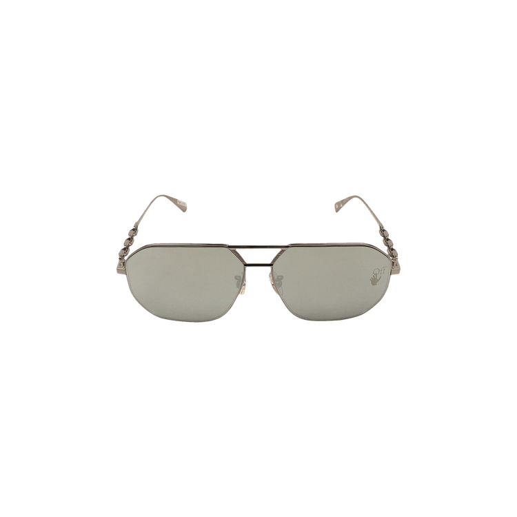 Off-White Wright Metal Sunglasses — Grey