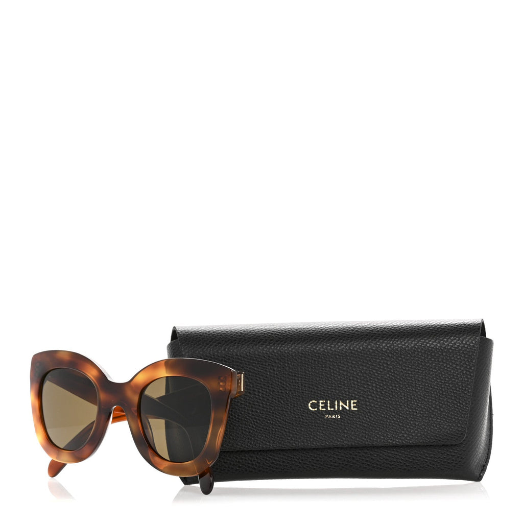 Celine Square Sunglasses — Havana