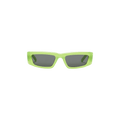 Gentle Monster Silver Clouds Rectangular Sunglasses — Green