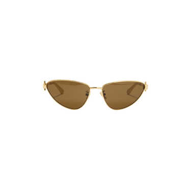Bottega Veneta Turn Cat Eye Sunglasses — Gold