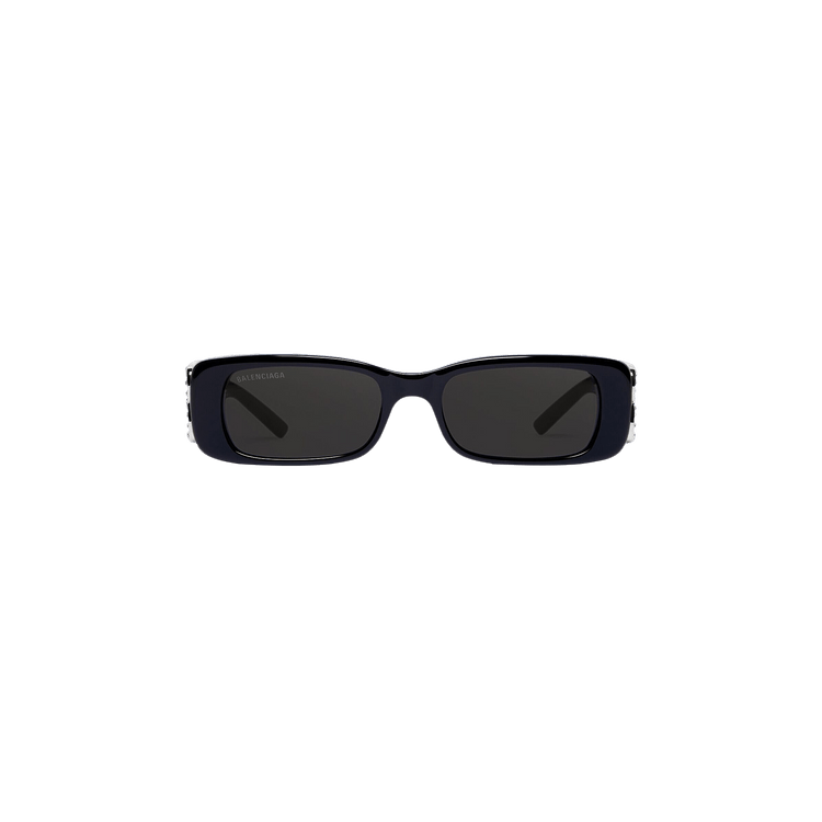Balenciaga Dynasty Rectangle Sunglasses — Black