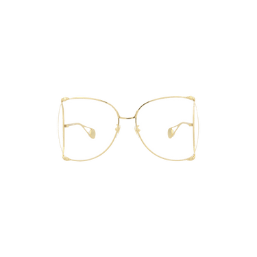 Gucci Oversized Frame Sunglasses — Gold