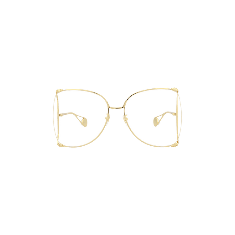 Gucci Oversized Frame Sunglasses — Gold