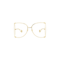 Gucci Oversized Frame Sunglasses — Gold