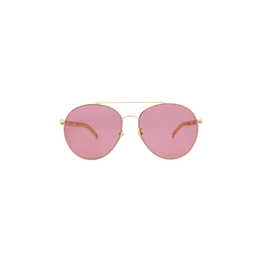 Gucci Round Frame Sunglasses — Gold