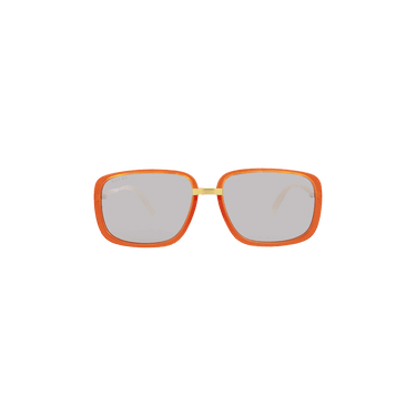 Gucci Rectangular Frame Sunglasses — Orange