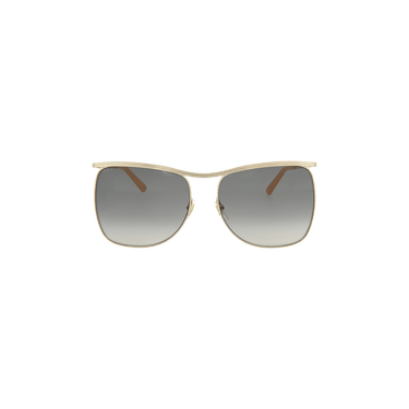 Gucci Square Frame Sunglasses — Gold