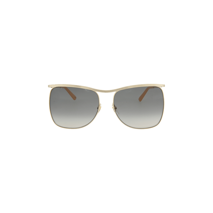 Gucci Square Frame Sunglasses — Gold