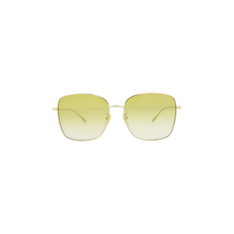 Gucci Oversized Square Frame Sunglasses — Yellow
