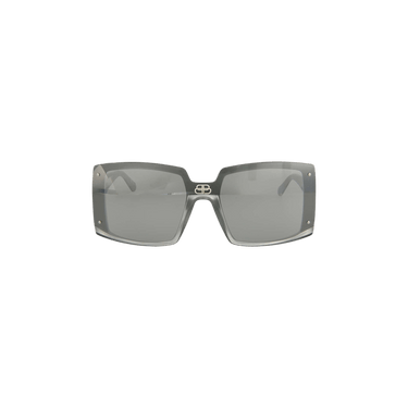 Balenciaga Square Frame Sunglasses — Silver