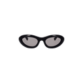 Bottega Veneta Bombe Round Sunglasses — Black