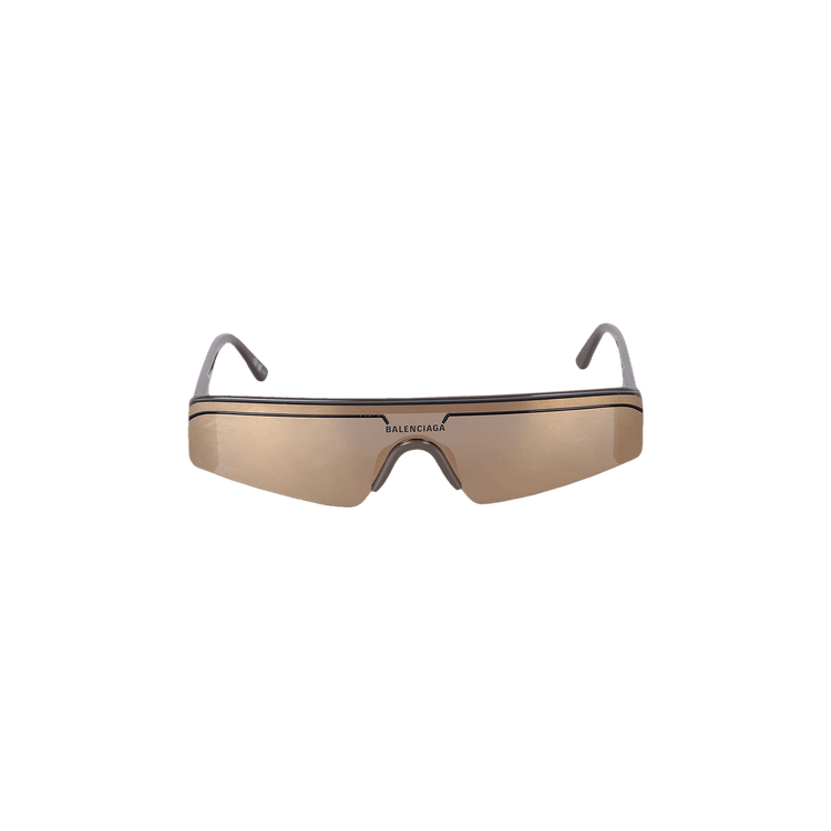 Balenciaga Ski Rectangle Sunglasses — Grey