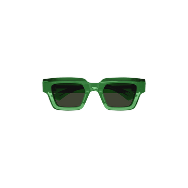 Bottega Veneta Hinge Square Sunglasses — Green