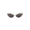 Balenciaga 90s Oval Sunglasses — Silver