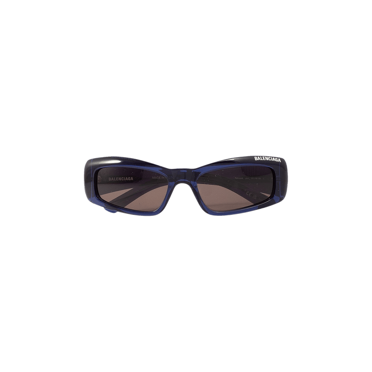 Balenciaga Rectangular Frame Sunglasses — Blue