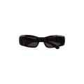 Balenciaga Rectangular Frame Sunglasses — Black