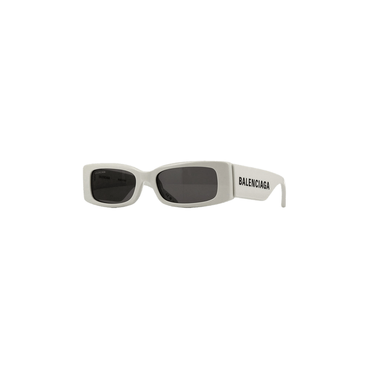 Balenciaga Rectangular Frame Sunglasses — White