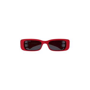 Balenciaga Rectangular Frame Sunglasses — Red