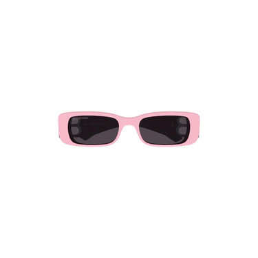 Balenciaga Rectangular Frame Sunglasses — Pink