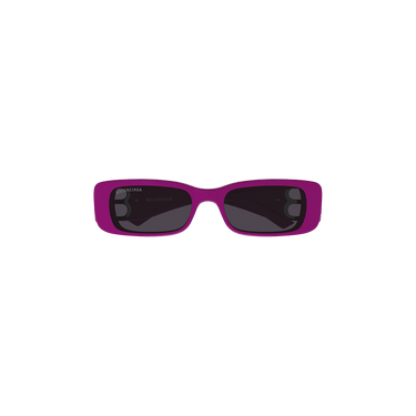 Balenciaga Rectangular Frame Sunglasses — Pink