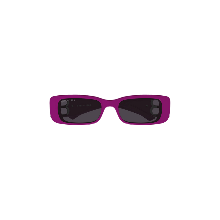 Balenciaga Rectangular Frame Sunglasses — Pink