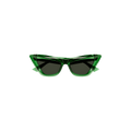 Bottega Veneta Cat Eye Frame Sunglasses — Green