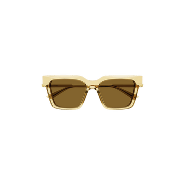 Bottega Veneta Square Frame Sunglasses — Yellow