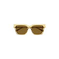 Bottega Veneta Square Frame Sunglasses — Yellow