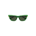 Bottega Veneta Cat Eye Frame Sunglasses — Green