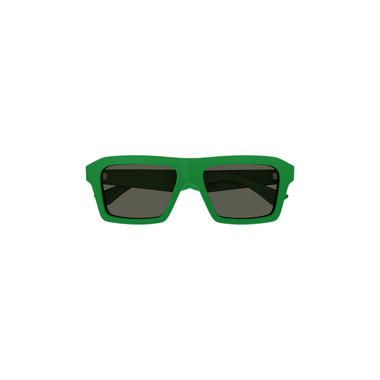 Bottega Veneta Square Frame Sunglasses — Green