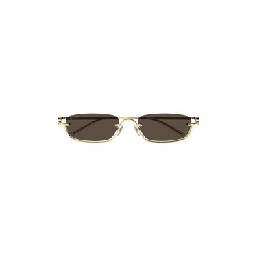 Gucci Rectangular Frame Sunglasses — Brown