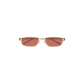 Gucci Rectangular Frame Sunglasses — Red