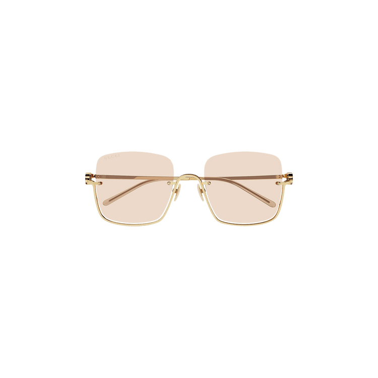 Gucci Square Frame Sunglasses — Gold