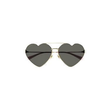 Gucci Heart Frame Sunglasses — Gold