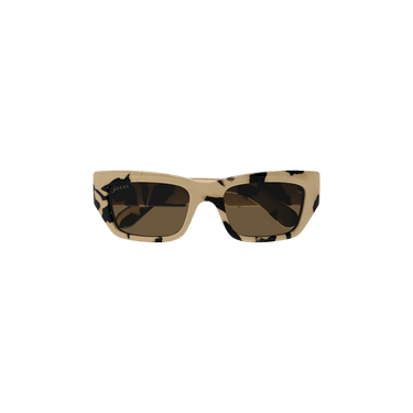 Gucci Rectangular Frame Sunglasses — Brown