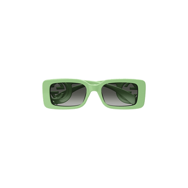 Gucci Rectangular Frame Sunglasses — Green