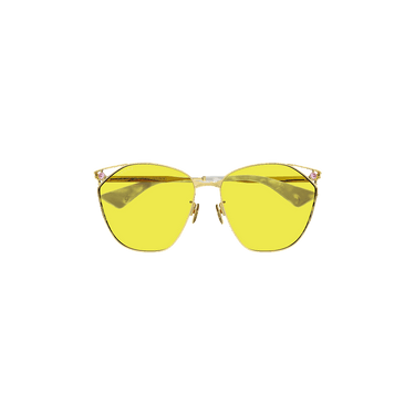 Gucci Cat Eye Frame Sunglasses — Gold