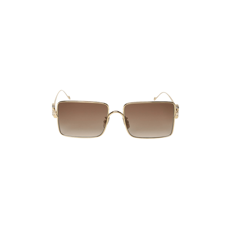 Loewe Anagram Metal Sunglasses — Gold