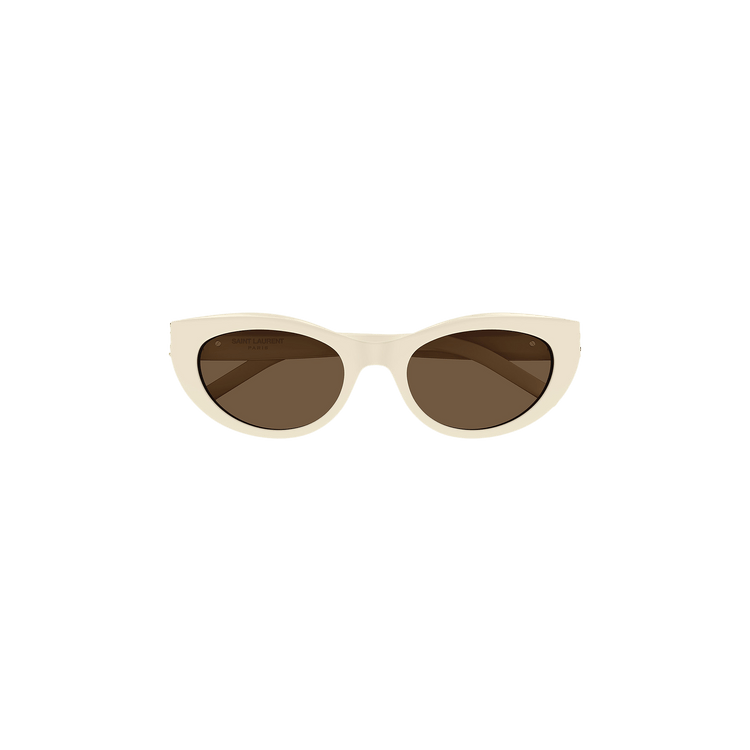 Saint Laurent Cat Eye Frame Sunglasses — Cream