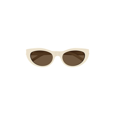 Saint Laurent Cat Eye Frame Sunglasses — Cream