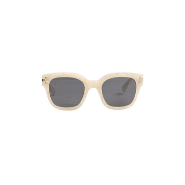 Amiri Aviator Logo Sunglasses — White
