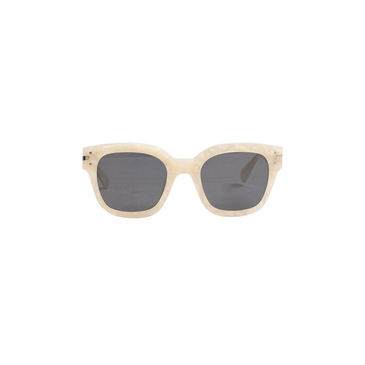 Amiri Aviator Logo Sunglasses — White