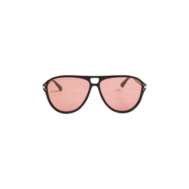 Amiri Aviator Logo Sunglasses — Black