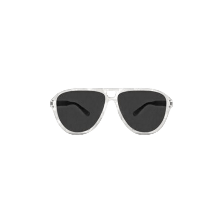 Amiri Aviator Logo Sunglasses — White