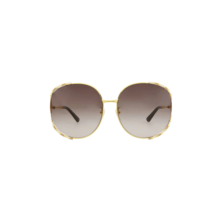 Gucci Round Sunglasses — Brown