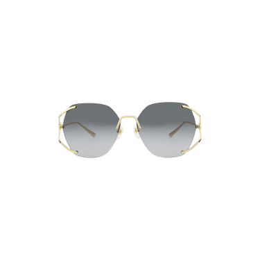Gucci Rimless Geometric Sunglasses — Gold