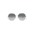 Gucci Rimless Geometric Sunglasses — Gold