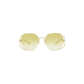 Gucci Rimless Geometric Sunglasses — Gold