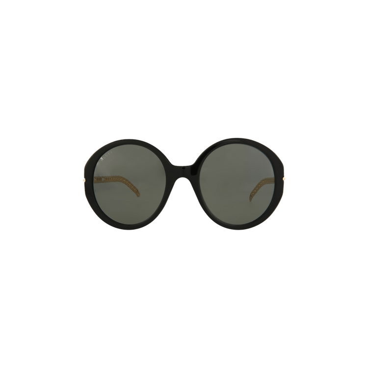 Gucci Round Frame Sunglasses — Black